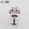 3D PET DOG CAT PAW THREADLESS PUSH IN ASTM F136 IMPLANT GRADE TITANIUM LABRET SET